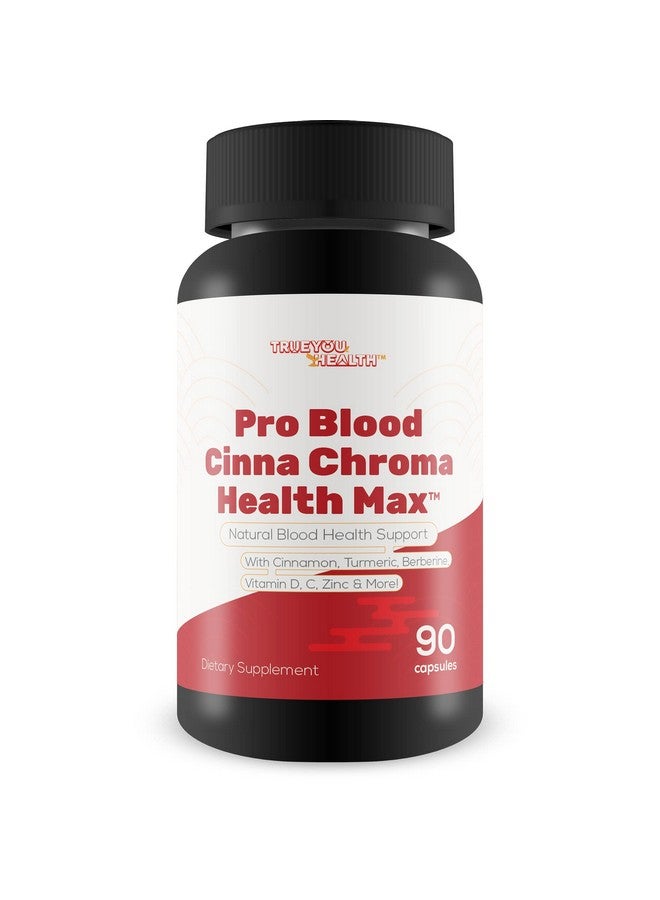 Pro Blood Cinna Chroma Health Max - Natural Blood Health Support with Cinnamon, Turmeric, Berberine, Vitamin D, Vitamin C, Zinc & More - Promote Balanced Blood Health & Improved Blood Flow - Image 1