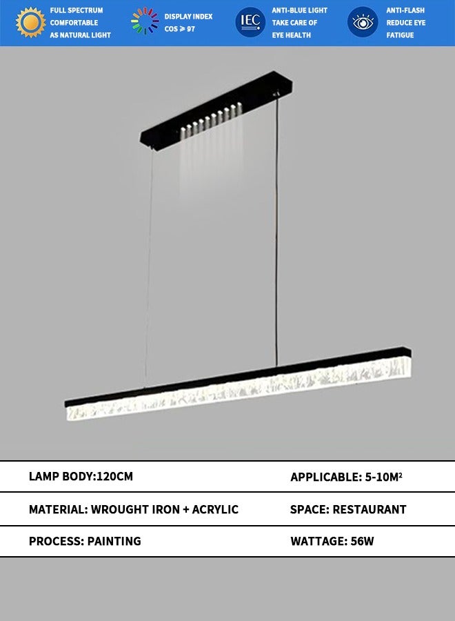 أضواء المطعم طويلة الشكل القلادة، منضدة الحد الأدنى البسيطة والحديثة، منضدة الطعام، غرفة الطعام، أضواء المطعم - Image 4