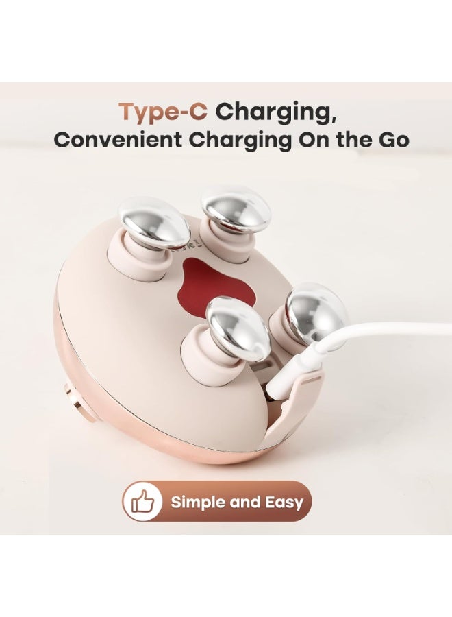 Head Massager Scalp Acupoint Meridian Red Light Therapy Portable Kneading Head Massager Rechargeable Waterproof Shower Relaxation Massager for Scalp and Pet Massage Gift for Parents - Image 2