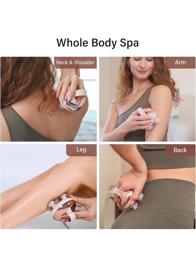 Head Massager Scalp Acupoint Meridian Red Light Therapy Portable Kneading Head Massager Rechargeable Waterproof Shower Relaxation Massager for Scalp and Pet Massage Gift for Parents - Image 3