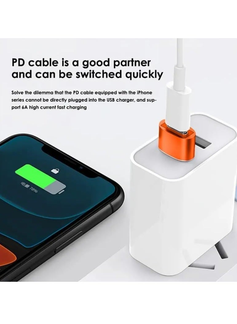 SYOSI High Speed 6A Type C Female to USB A Male OTG Adapter 5-Pack USB-C Charger Converter for Apple Watch Ultra 7 8 SE iPhone 11 12 13 14 Plus Pro Max iPad Air 4 5 Mini 6 Samsung Galaxy S23+ S22  - Image 2