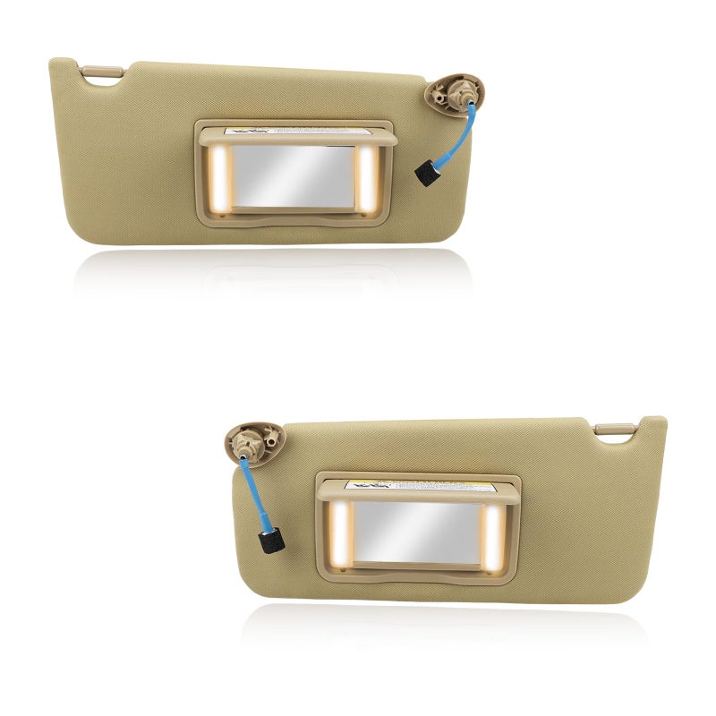 zayody Left Driver  Right Passenger Side Sun Visor Compatible with Honda Accord 20082017 Replacement for 83280TA5A71ZA 83280TA5A51ZA Beige