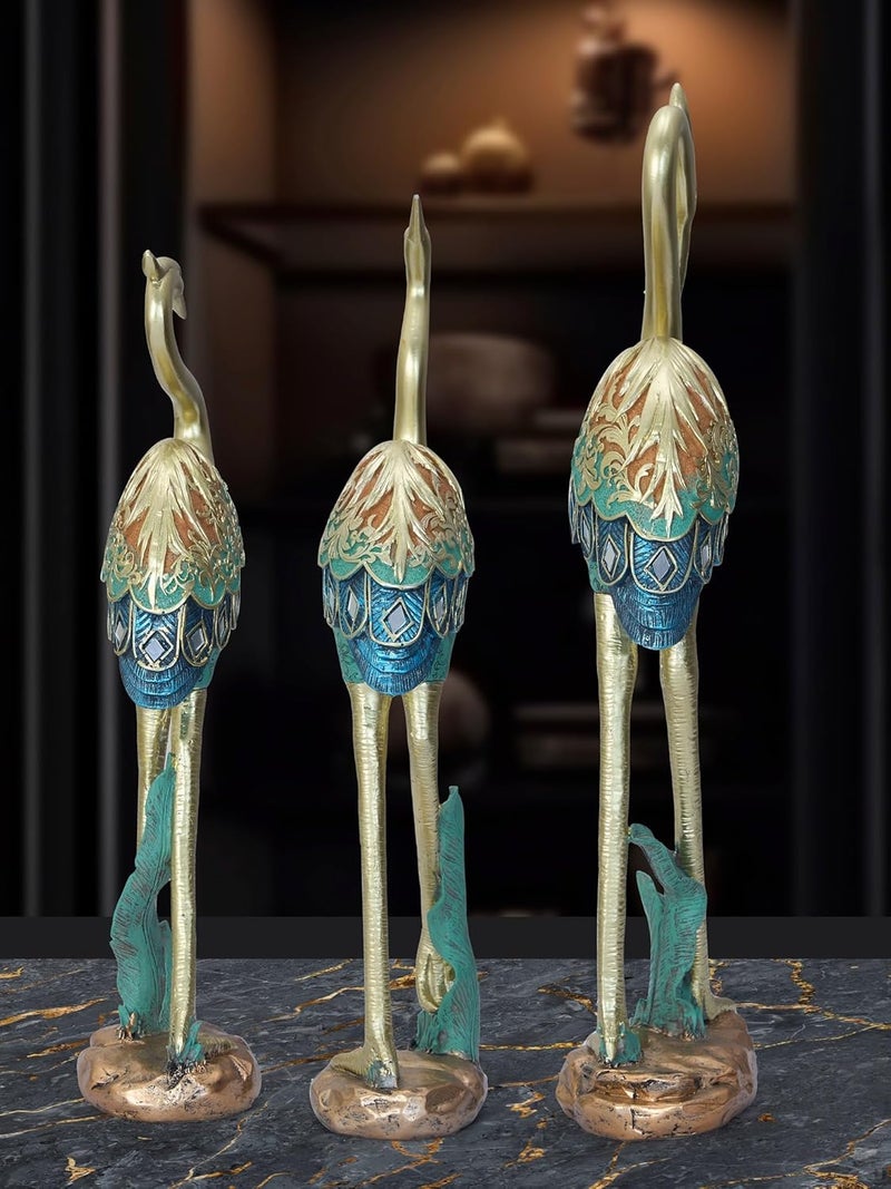 MODECOR Women Sculpture Candle Holders Regal Elegance in Green Gold AGT1035 - Image 2