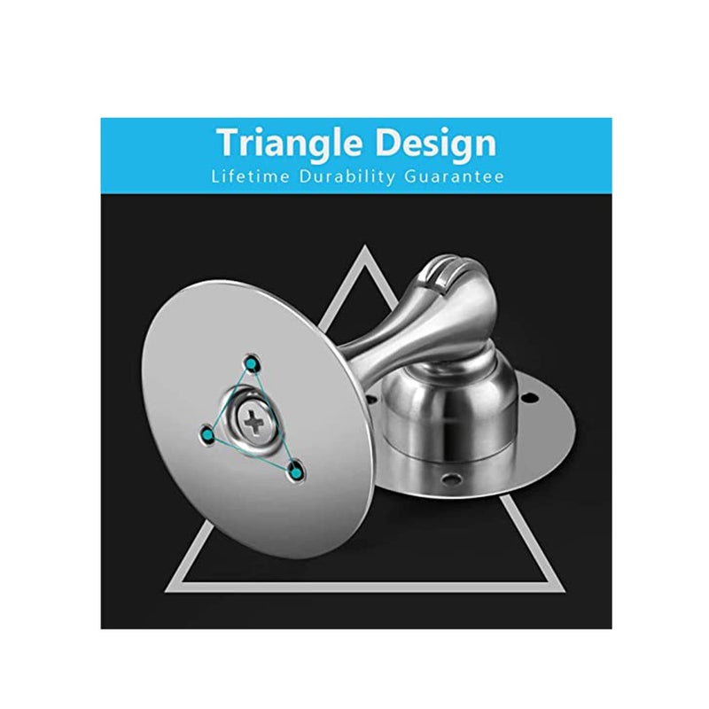 Zikra Door Stopper Magnetic Door Stop Stainless Steel Magnetic Door Holder with 3M Double Sided Adhesive Tape for No Drilling Screws for Stronger Mount Door 2 Pack - Image 3