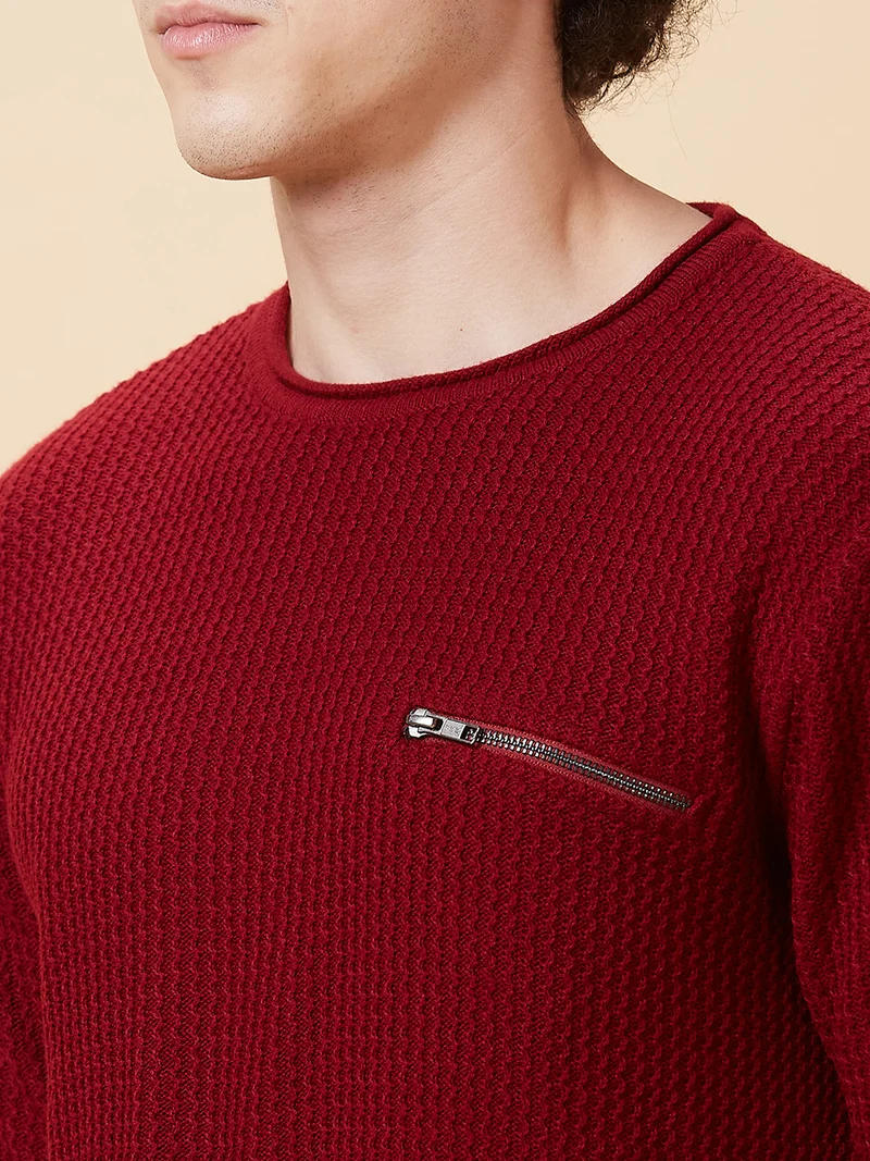 جلو باص بلوفر رجالي سادة بياقة دائرية من جلوبس