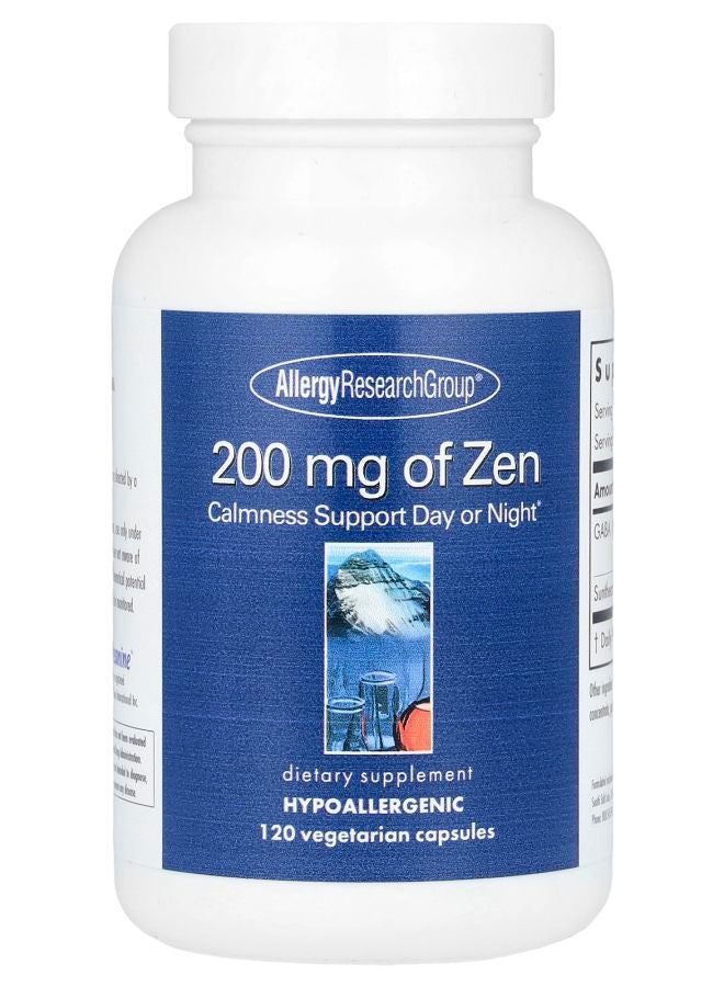 Allergy Research Group Zen 200 mg 120 Vegetarian Capsules (100 mg per Capsule)