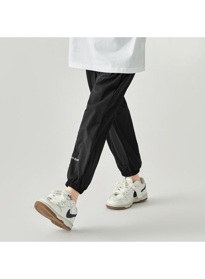 Light Wave Mosquito Repellent】children's 2025 Summer Lightweight Breathable Anti-mosquito Pants With Elastic Ankles, Quick-dry Sports Pants For Boys - Image 3
