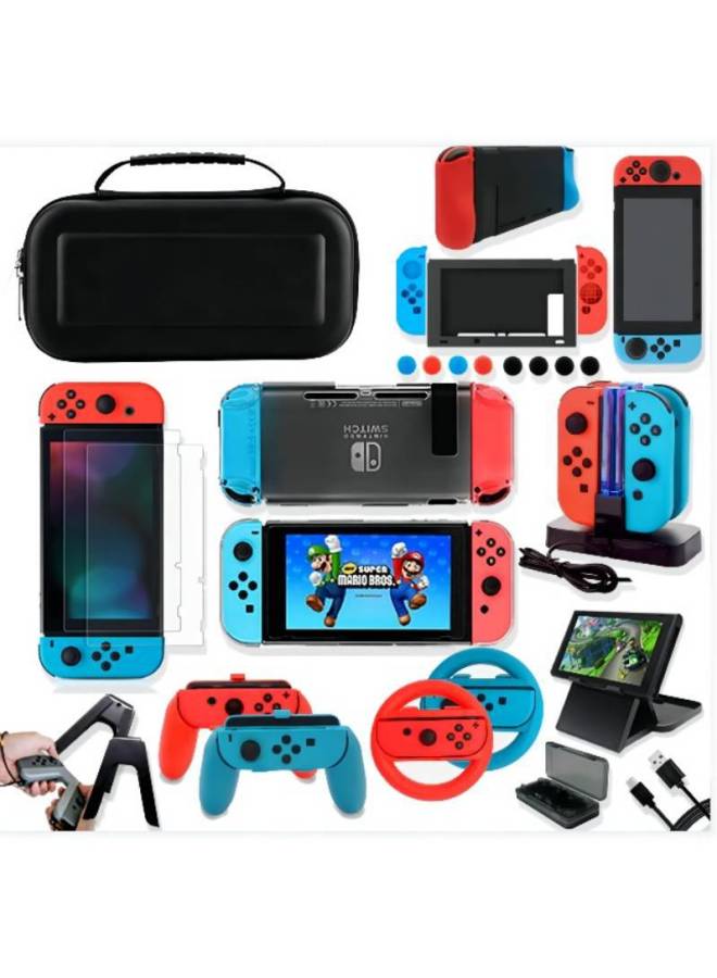 SwitchTPU Protective Cover Handle Protective Cover Game Storage Box Handbag Accessories Large Set-Product Color:Black-Model:Switch Big Suit 05  - Image 2
