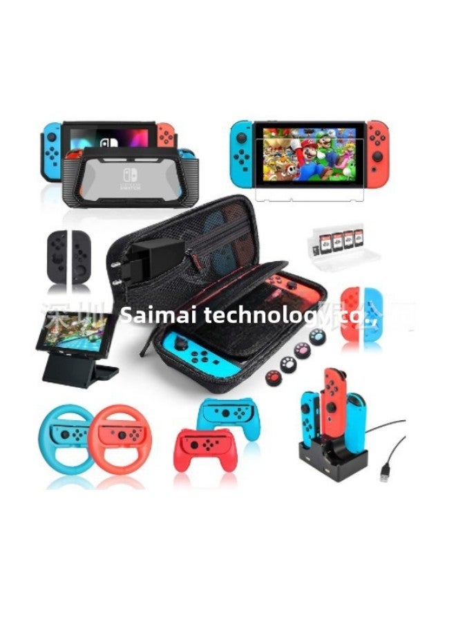 SwitchTPU Protective Cover Handle Protective Cover Game Storage Box Handbag Accessories Large Set-Product Color:Black-Model:Switch Big Suit 05  - Image 4