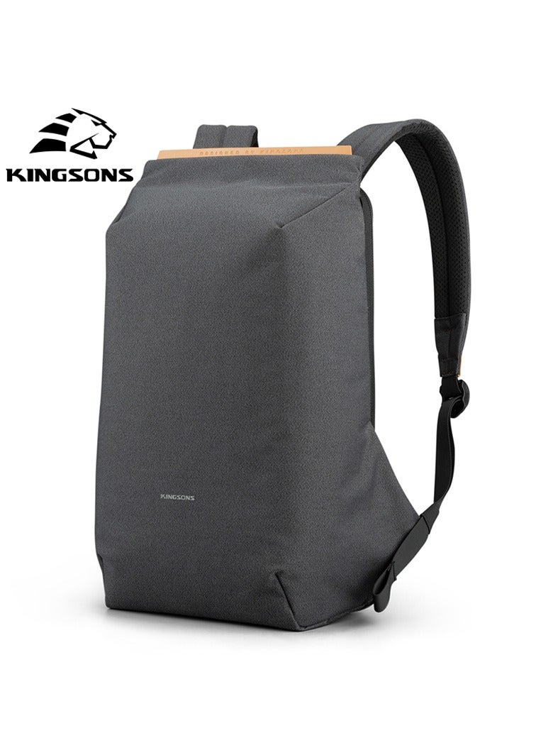 كينغسونز حقيبة ظهر للكمبيوتر المحمول مضادة للسرقة 15.6 بوصة كينجسونز تعصر هاتفك بدون إخراج شحن USB KS3207 - حافظ على أمتعتك تحت الغطاء وسحابات مخفية ، وحمل كتف لحمل 54 كجم - Image 1