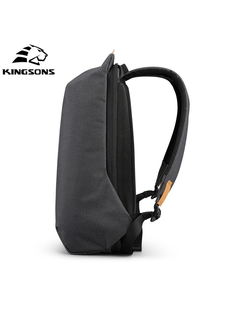 كينغسونز حقيبة ظهر للكمبيوتر المحمول مضادة للسرقة 15.6 بوصة كينجسونز تعصر هاتفك بدون إخراج شحن USB KS3207 - حافظ على أمتعتك تحت الغطاء وسحابات مخفية ، وحمل كتف لحمل 54 كجم - Image 2