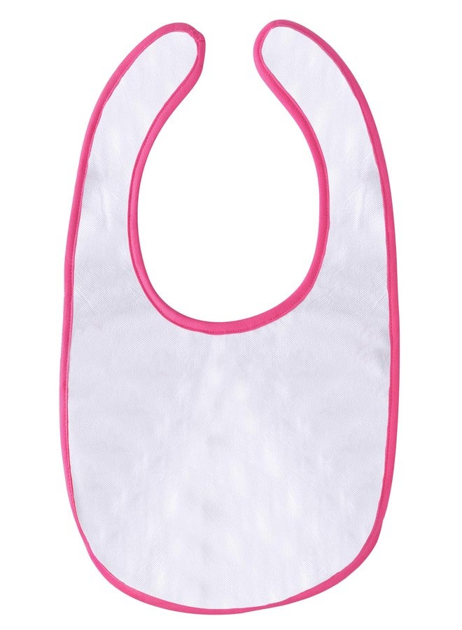 Littleforbig Cotton Waterproof Babydoll Printed Adult Bib with Adjustable Hook-and-Loop Fastener Closure - Nursery Pink Adult Bib - Image 4