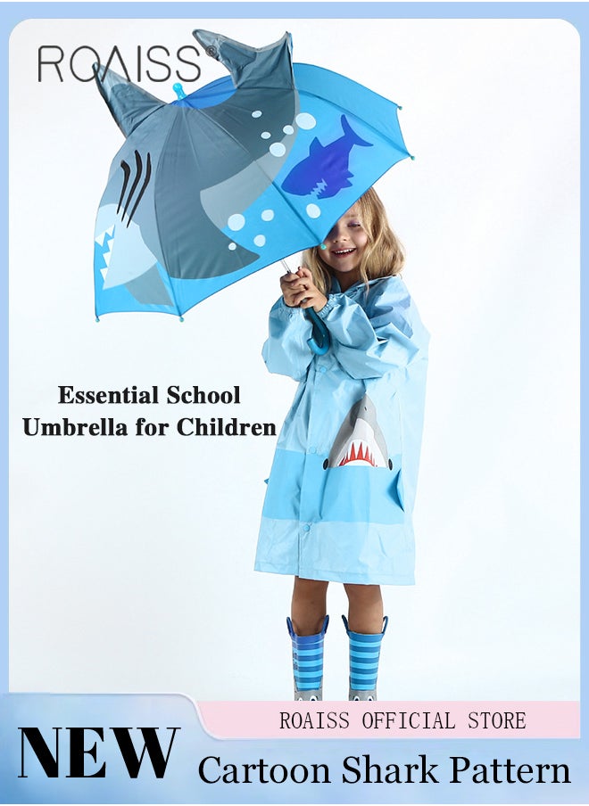roaiss - Kids Unisex Multifunctional Umbrella with Exquisite Printed Canopy for Waterproofing Insulation and Cooling Reinforced Umbrella Ribs for Windproof 8 Rib Design Children Rain and Sun Umbrella - Image 1