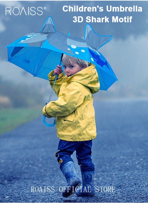 Kids Unisex Multifunctional Umbrella with Exquisite Printed Canopy for Waterproofing Insulation and Cooling Reinforced Umbrella Ribs for Windproof 8 Rib Design Children Rain and Sun Umbrella