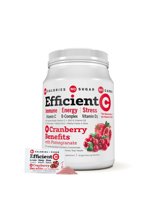 ANDREW LESSMAN Efficient C + Cranberry Benefits 30 Packets - Immune, Energy, Stress and Urinary Tract Support. Reinvention of The Vitamin C Drink. No Calories. No Sugar. No Carbs. Easy to Mix. - Image 1
