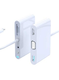 TYCOM Tycom USB C Hub, 7-in-1 USB Type C Hub Adapter with 4K HDMI/VGA Port,1 USB 3.0 Ports, SD&Micro SD Card, 3.5mm Audio Port, PD port for Macbook/Pro and Other Type C Laptops  - Image 2