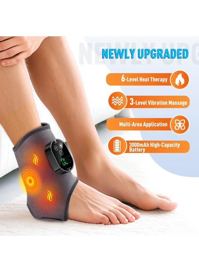 BETOLEAN Foot and Ankle Massager for Pain Relief, Ankle Heating Pad Foot Renew Triple Method Massager Rechargeable Cordless Design with 6 Heating 3 Massage Modes & Timer - Image 2