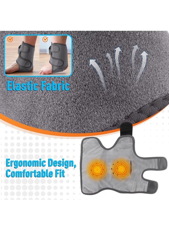 BETOLEAN Foot and Ankle Massager for Pain Relief, Ankle Heating Pad Foot Renew Triple Method Massager Rechargeable Cordless Design with 6 Heating 3 Massage Modes & Timer - Image 5