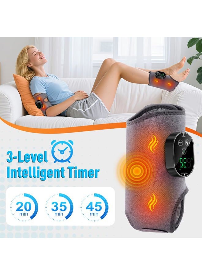 BETOLEAN Foot and Ankle Massager for Pain Relief, Ankle Heating Pad Foot Renew Triple Method Massager Rechargeable Cordless Design with 6 Heating 3 Massage Modes & Timer - Image 4