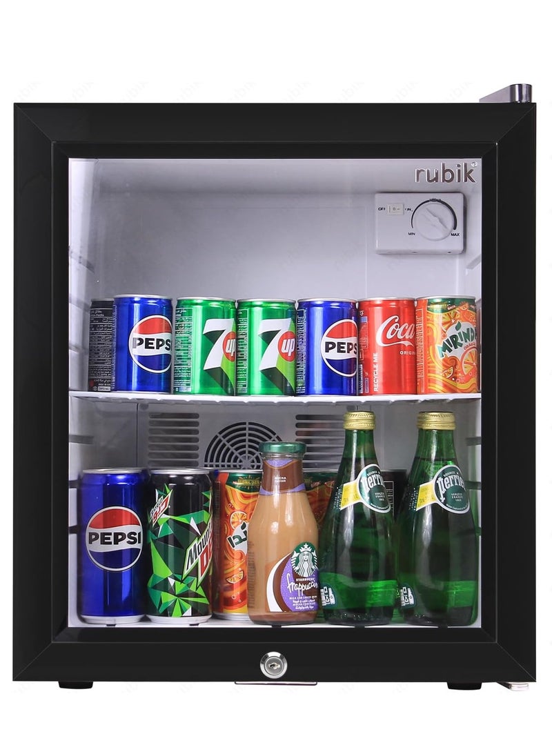Rubik Hotel Mini Fridge 40L With Glass Door & Key Lock, Semi-conductor Refrigerator (no compressor) AC 220V for Beverages Food Drinks Skincare Great for Home Office Bedroom Gaming  - Image 5