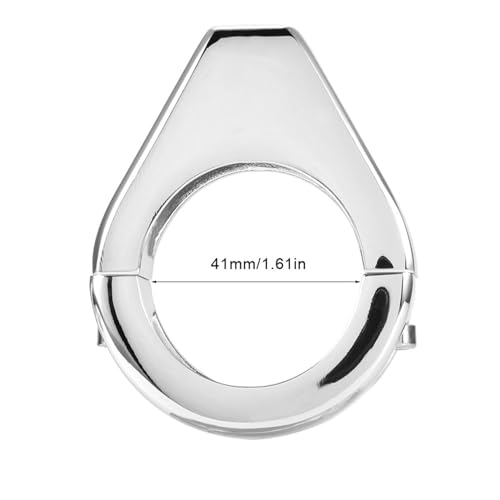 KIMISS Turn Signal Indicator Relocation Fork Clamp Kit, Aluminium Alloy Motorcycle Modified Turn Signal Light Mount Bracket 41mm Fork Clamps (Sliver) - Image 2