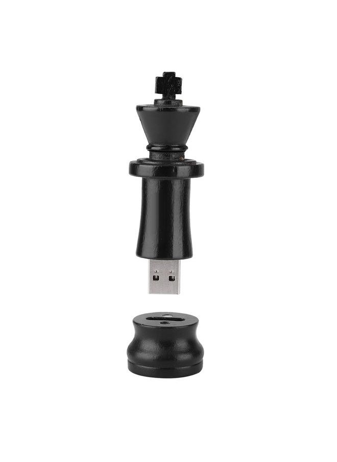 Thoraya Black Wooden Chess Data Storage USB 2.0 Flash Drive U Memory Disk  Compatible USB1.1(16GB)  - Image 3