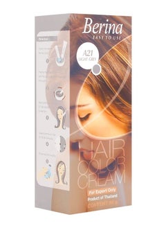 Berina Hair Colour Permanent Hair Cream Dye Light Grey by Berina  - Image 1
