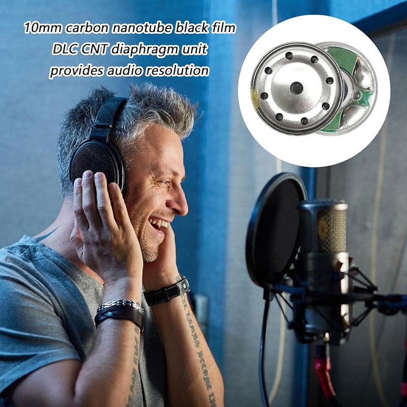 وحدة محرك ديناميكي مزدوجة الغرفة 10مم DLC CNT سماعات استوديو صوتي داخلي خارجي عالي الدقة - Image 3