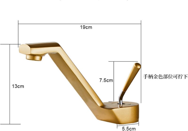 BASSINO Stylish Bathroom Faucet - Waterfall Design, Brass Lever Handle, Black Finish, Copper Material, Single Hole Installation, Deck Mount, 1 Hole, 1 Handle, 1 Piece, Bathroom Use, Transitional Style - Image 3