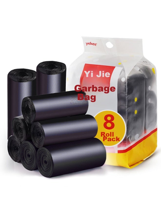 Yekee Flat-top Garbage Bags, Black, 45cm*50cm, 200 Count, Single-sided 1 Micron Thick, Household Perforated Garbage Bags, Y-9711 - Image 4
