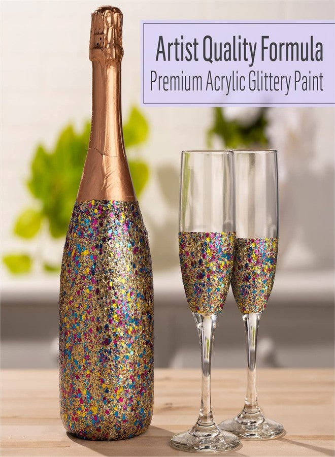 FolkArt Glitterific Pop Acrylic Craft Paint, Golden Treasure 2 fl oz Premium Glitter Finish Paint, Perfect for Easy to Apply DIY Arts and Crafts, 11996 - Image 4