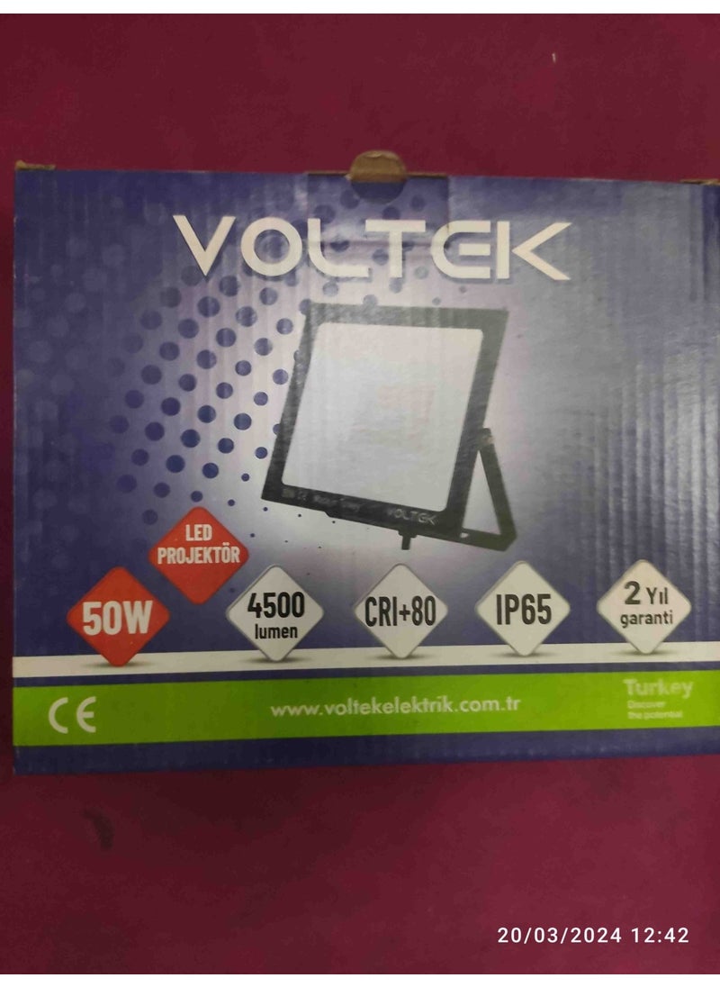 Voltek 50 Watt LED Floodlight 3000K Daylight  - Image 1