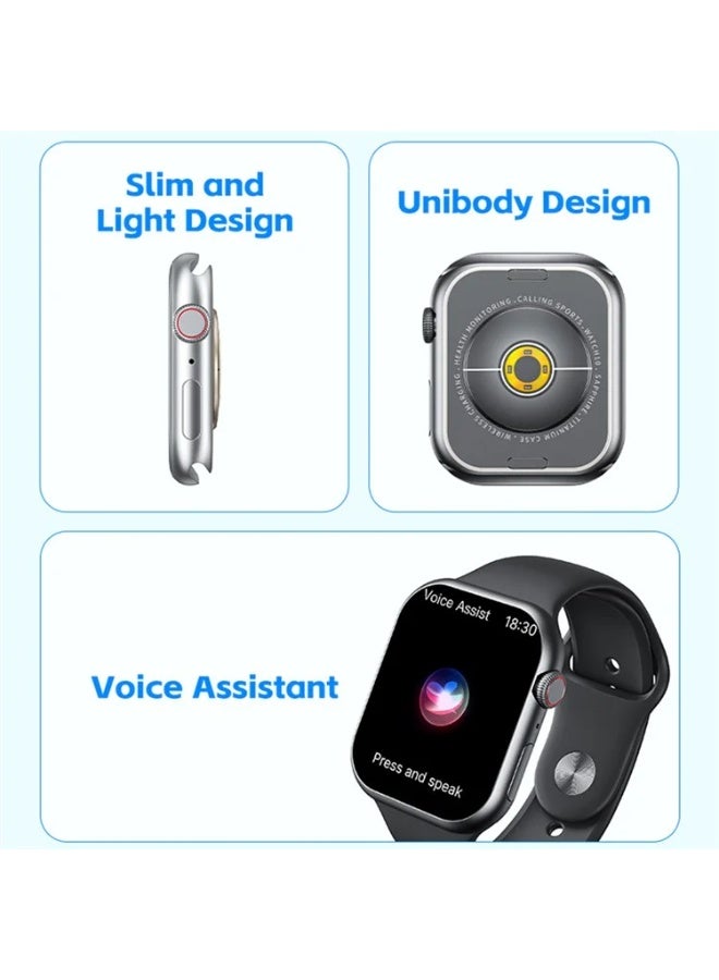 ويكومي ساعة WEKOME WH-08 الذكية – شاشة HD مقاس 2.01 بوصة، بلوتوث 5.4، دعم NFC، مراقبة صحية، دعم متعدد اللغات - Image 4