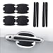 Tecledsn 8PCS Car Door Handle Scratch Protectors Carbon Fiber Car Door Handle Cover Anti Scratch Car Stickers Universal Car Door Handle Paint Guard Cover Door Handle Cup Protective Film for Vehicles Black - Image 2