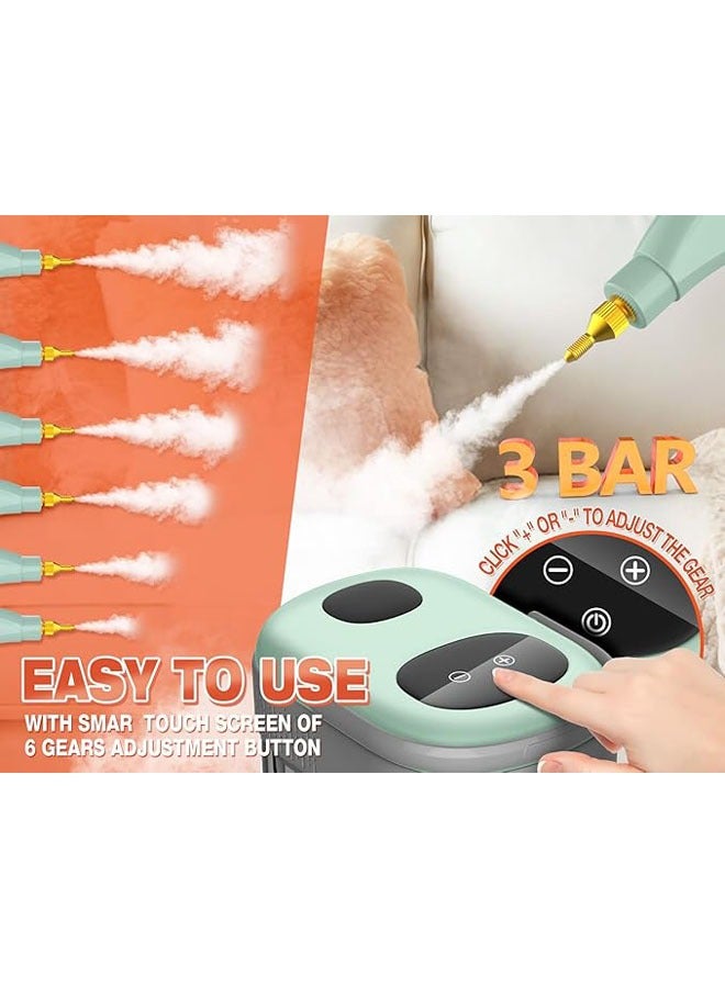 Arabest Steam Cleaner, 2500W High Pressure Multipurpose Steamer for Cleaning, 10S Fast Heat-Up 6 Gears Adjustment, Chemical-Free Handheld Steam Cleaner with 37.2OZ Large Tank for Home Kitchen Car Tile Carpet - Image 3
