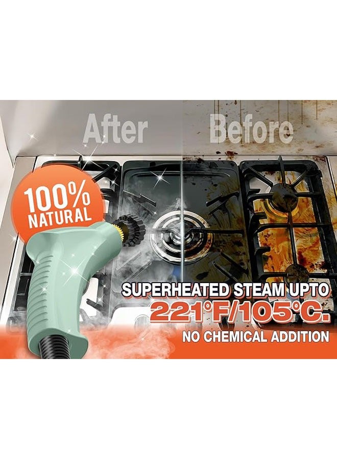 Arabest Steam Cleaner, 2500W High Pressure Multipurpose Steamer for Cleaning, 10S Fast Heat-Up 6 Gears Adjustment, Chemical-Free Handheld Steam Cleaner with 37.2OZ Large Tank for Home Kitchen Car Tile Carpet - Image 4