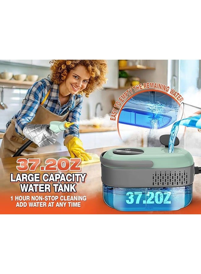 Arabest Steam Cleaner, 2500W High Pressure Multipurpose Steamer for Cleaning, 10S Fast Heat-Up 6 Gears Adjustment, Chemical-Free Handheld Steam Cleaner with 37.2OZ Large Tank for Home Kitchen Car Tile Carpet - Image 5