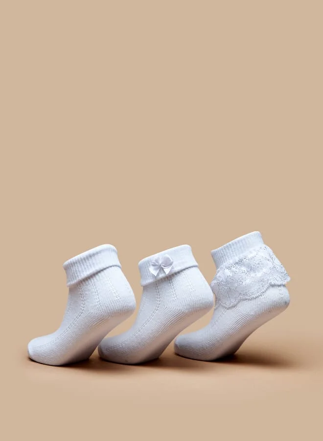 Barefeet Assorted Ankle Length Socks - Set of 3