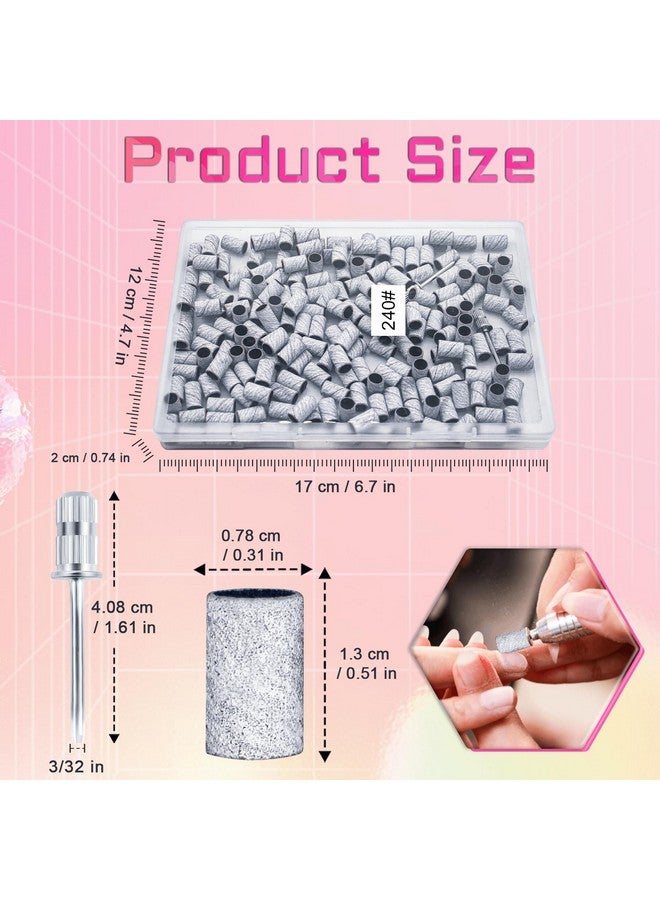 BLESWIN 200Pcs Nails Sanding Band, 180 Grit Zebra Sanding Band for Nail Drill Fine Grit Sanding Bands with 3/32” Nail Sanding Bit for Natural, Gel Nail, Sand Band 180 Grit Set for Manicure & Pedicure - Image 5