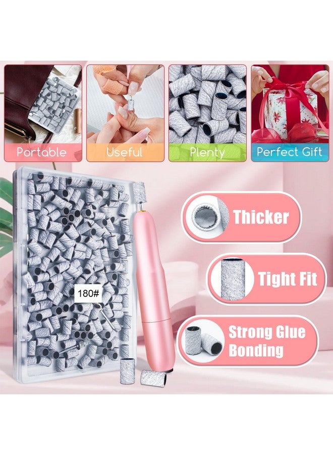 BLESWIN 200Pcs Nails Sanding Band, 180 Grit Zebra Sanding Band for Nail Drill Fine Grit Sanding Bands with 3/32” Nail Sanding Bit for Natural, Gel Nail, Sand Band 180 Grit Set for Manicure & Pedicure - Image 4