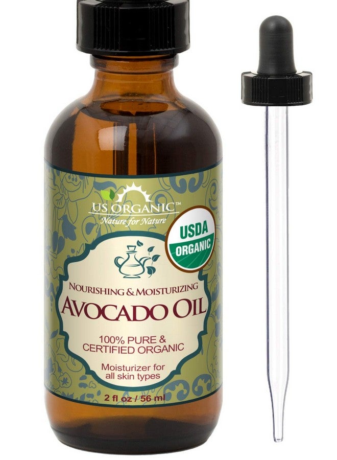 US Organic S Organic Avocado Oil Unrefined Virgin Usda Certified Organic 100% Pure & Natural Cold Pressed In Amber Glass Bottle W/Glass Eye Dropper For Easy Application (2 Oz (Small)) - Image 1