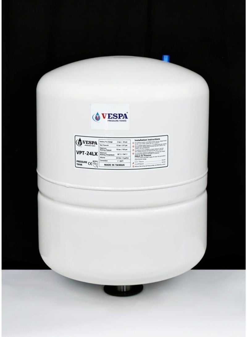 VESPA Water Pressure Tank Pressure Booster with Inner Bladder, 24 LTR, Max Pressure 10 Bar, NSF 61 Certified