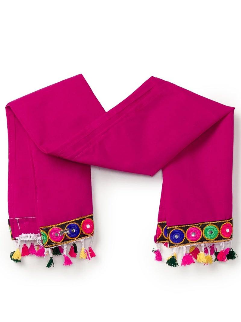 Banjara India Kutchi Emboidered Girls Chaniya Choli with Dupatta (CC DROP) - BLUE (12 (6-12 Months)) - Image 4