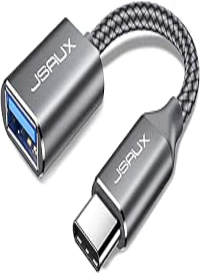 jsaux محول USB C إلى USB JSAUX كابل USB Type C ذكر إلى USB 3.0 أنثى OTG محول Thunderbolt3 إلى USB متوافق مع MacBook Pro/Air 2019 2018 2017، Samsung Galaxy S20 S20+ Ultra Note 10 S9 S8