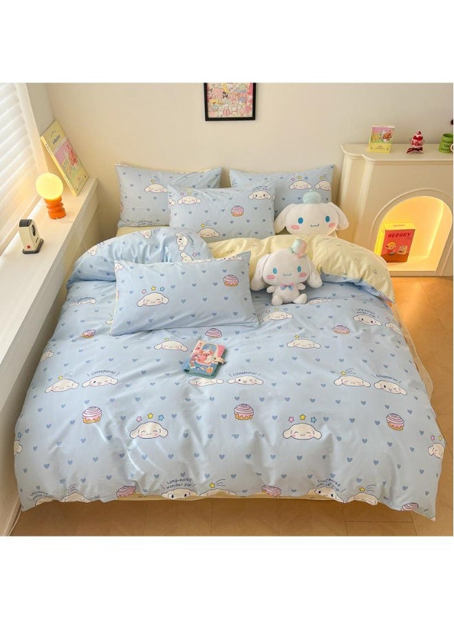 4-Piece Cinnamoroll Cotton Comfortable Set Bed Sheet Set Children'S Day Gift Birthday Gift 200X230cm - Image 1