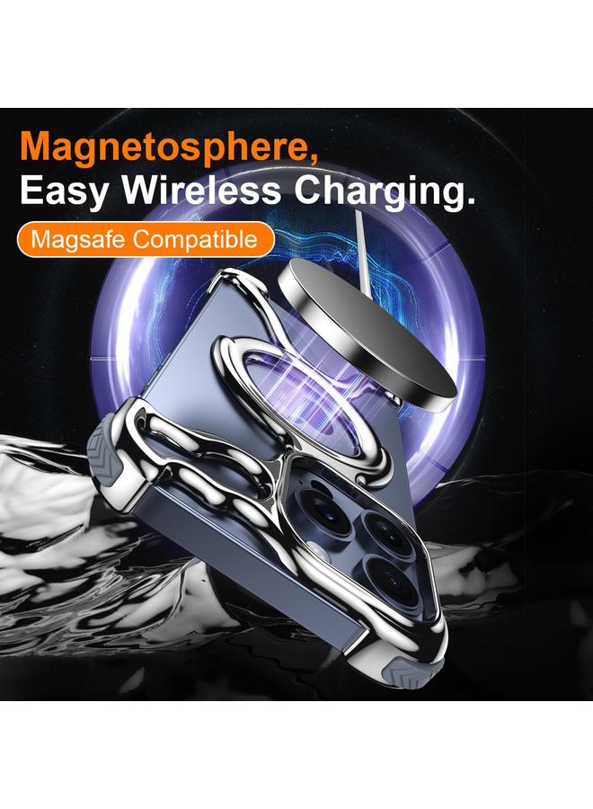 اس-توب جراب لهاتف iPhone 15 Pro Max مصنوع من مادة البولي كربونات السائلة المجوفة مع MagSafe - Image 4