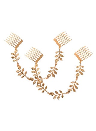 2Pcs Fashion Ladies Athena Olive Branch Tassel Leaf Chain Clips Barrettes Bobby Pin Hair Clips Bride Headwear Edge Clip Clamps Cuff Boho Headbands (Tassel Leaf) - pzsku/ZBBA953EE7E9F112C9881Z/45/_/1707981190/59a2b0c6-fa95-4dac-8d95-38def6b06053