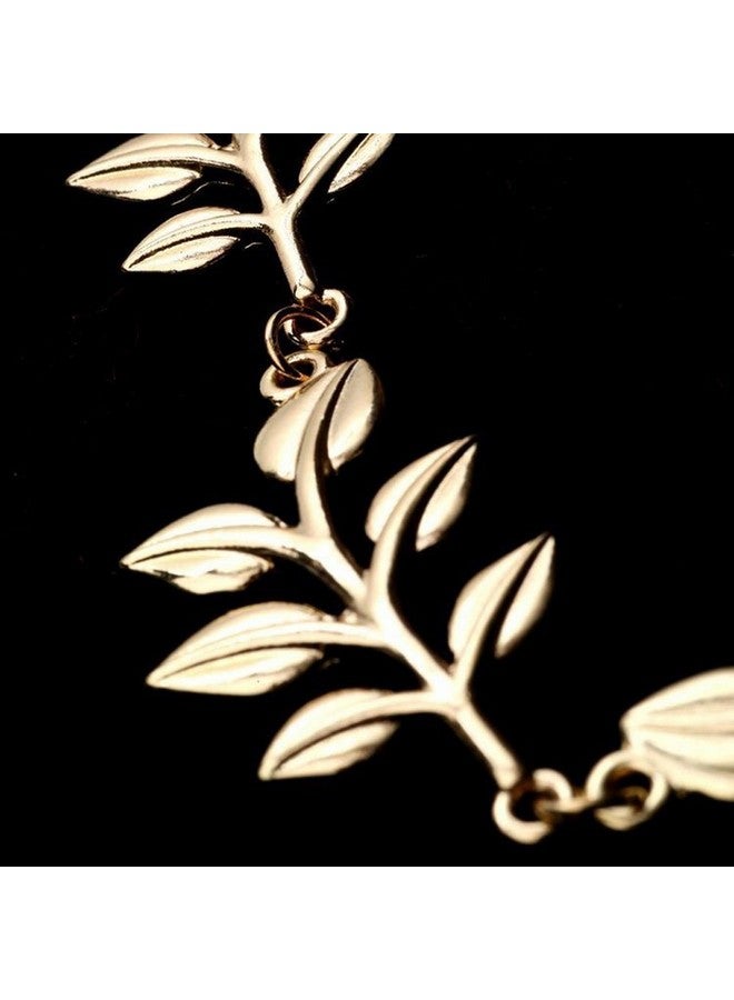 2Pcs Fashion Ladies Athena Olive Branch Tassel Leaf Chain Clips Barrettes Bobby Pin Hair Clips Bride Headwear Edge Clip Clamps Cuff Boho Headbands (Tassel Leaf)