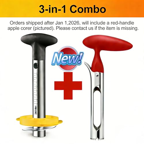 ZAFNAH Pineapple Corer and Slicer Tool, Pineapple Cutter and Corer, Stainless Steel Pineapple Peeler, Easy Pineapple core remover decorer, Eye Removal Tool, Pelador De Piña (Black with Measure marks) - Image 2
