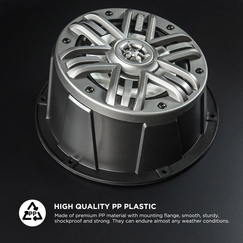 RECOIL USP65B Pairs of 6.5-Inch Speaker Pods, Universal 6.5â€ Angled Speaker Boxes, Surface Mount with Gaskets, Black Enclosures Compatible with Marine, UTVs, Boats, RVs, Cars - Image 3